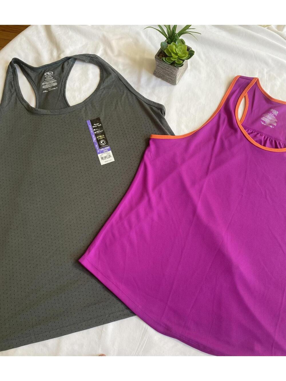 Bundle of 2 Racerback Active Tank Tops - Set of 2 XL/XXL